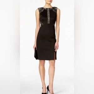 Ivanka Trump Women's Business Casual Dress Sz 10 Black Mesh Lace